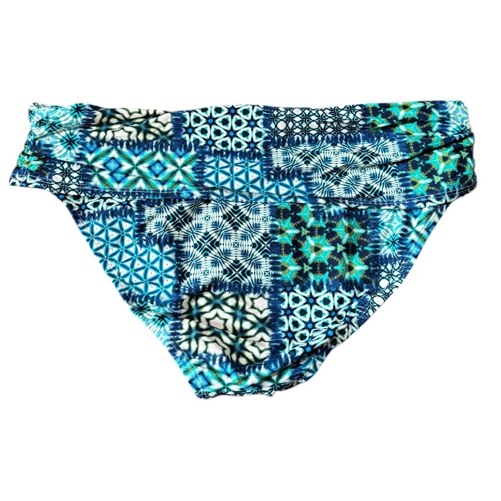 Bleu Rod Beattie Swim Women Navy Multi Geometric Tile‎ Bikini Bottom Size 10 NWT - Picture 7 of 13